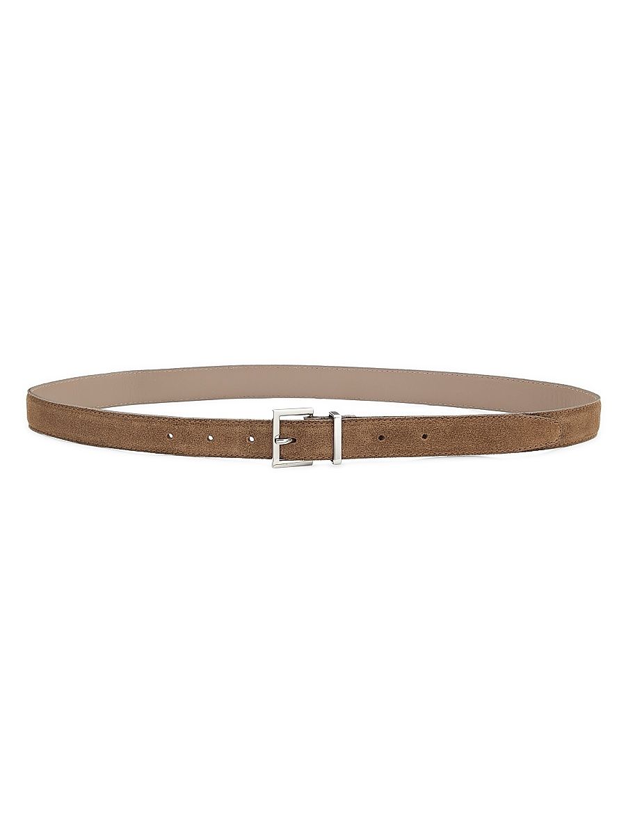 Women's Square Buckle Suede Belt - Date - Size Large