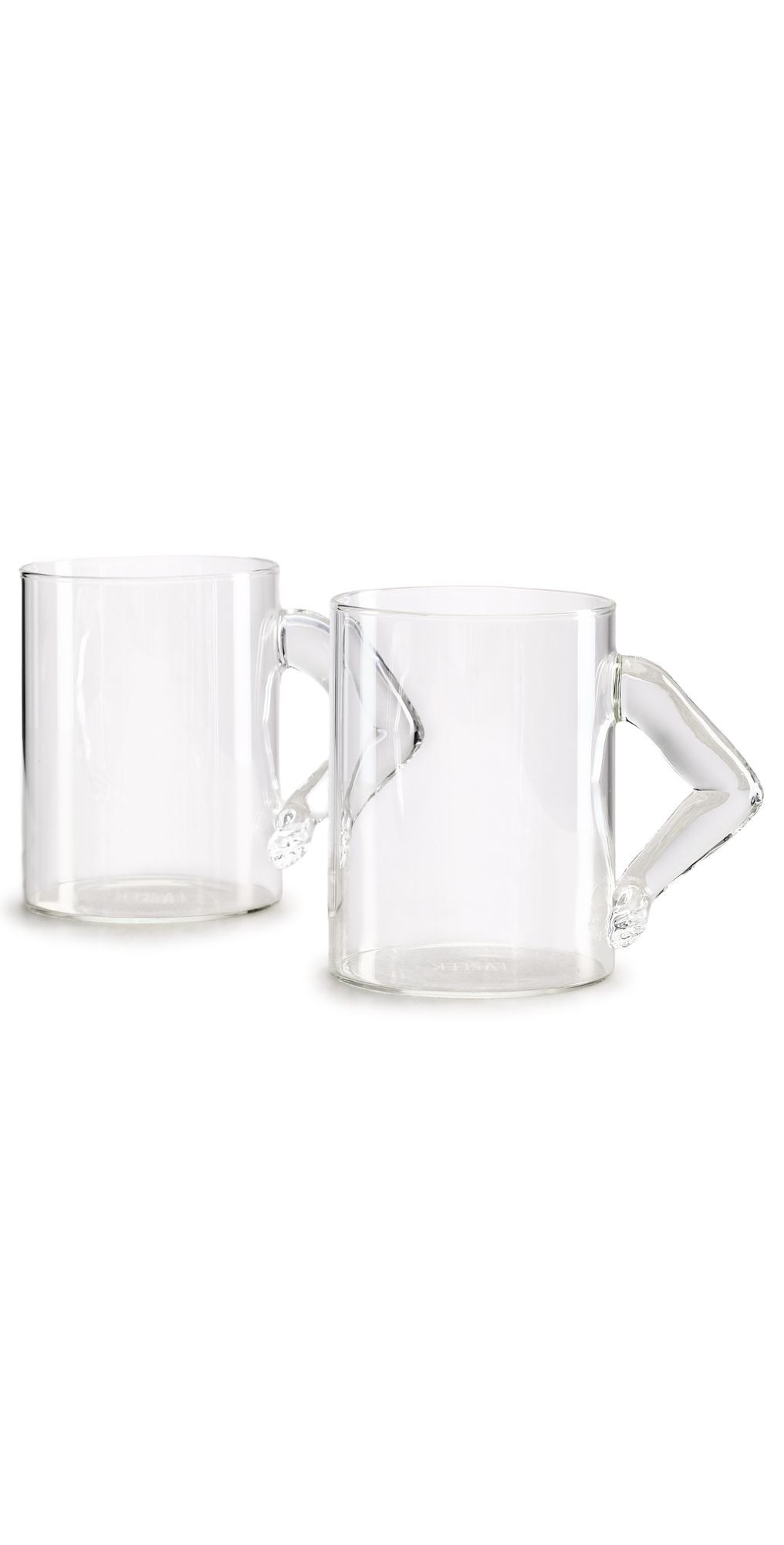 FAZEEK Silhouette Mugs - Set of 2 Clear One Size