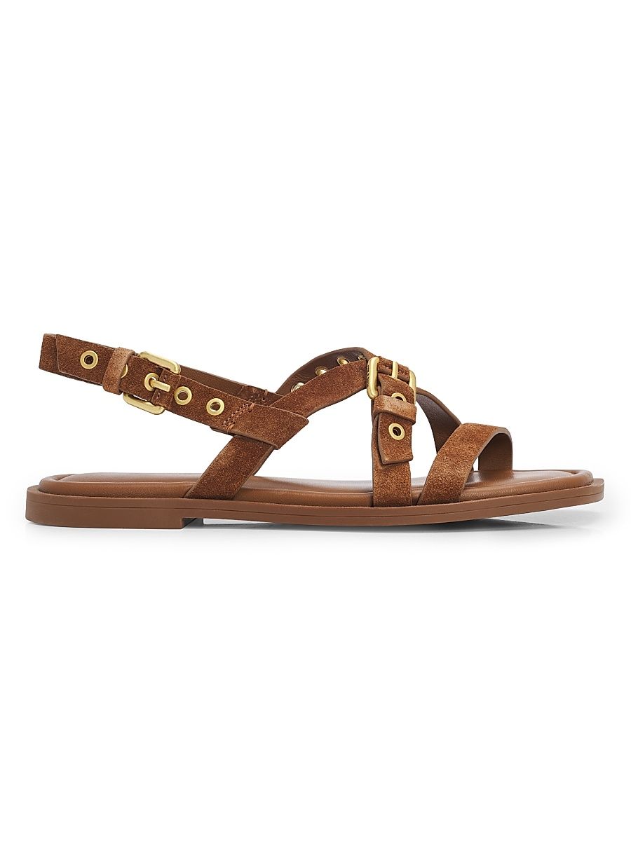 Women's Harlow Suede Sandals - Umber Suede - Size 11