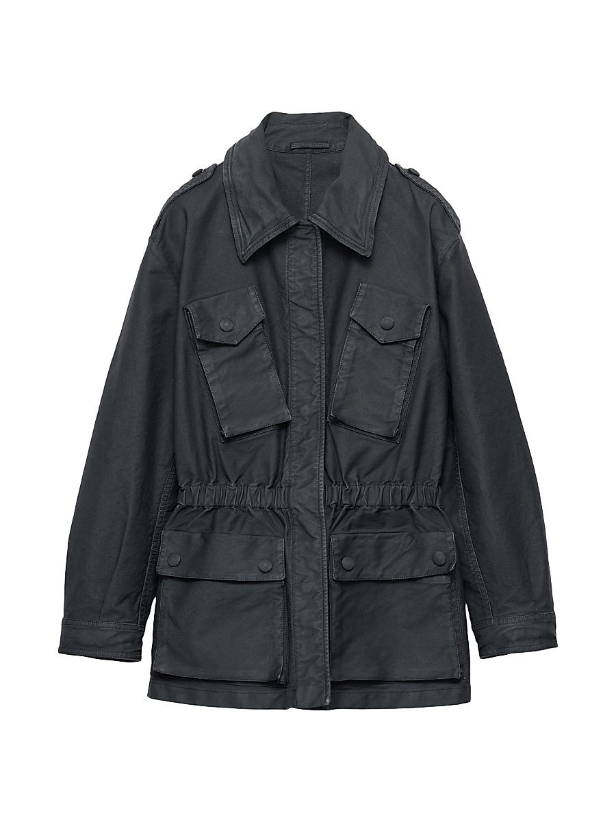 Women's Old Cotton Safari Jacket - Grey - Size 8