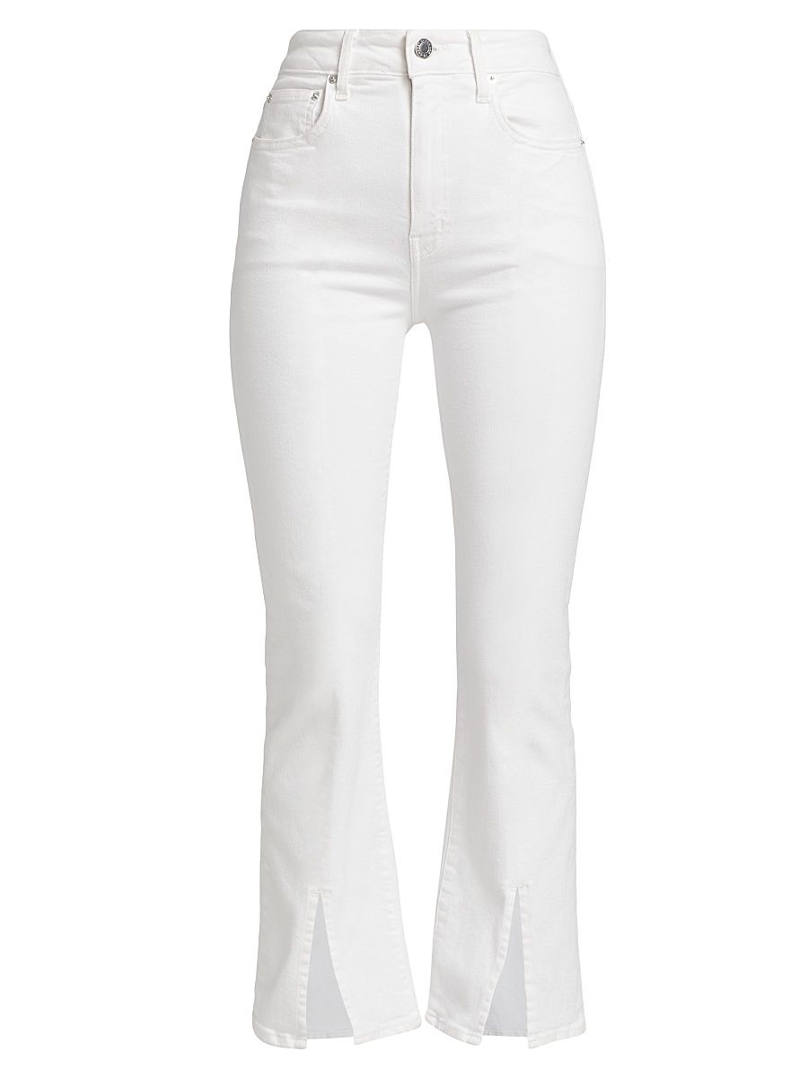 Women's Mira Cotton-Blend Flared Jeans - White - Size 29