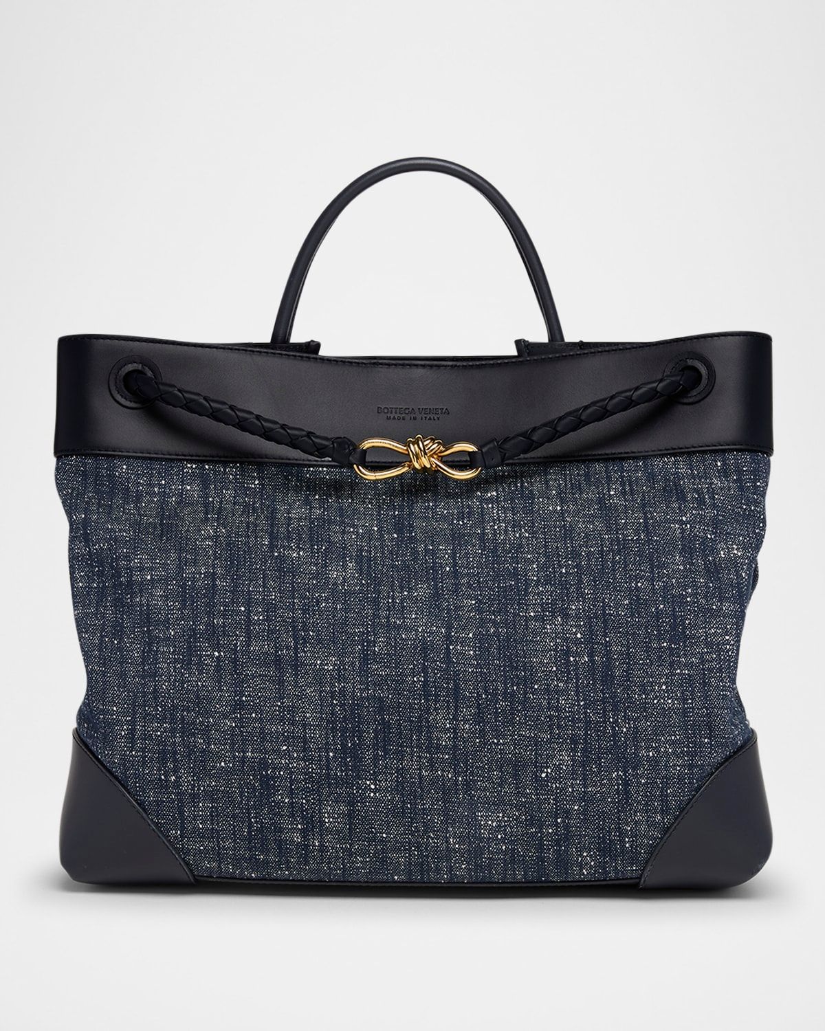 Large Andiamo Denim Boucle Crossbody Bag