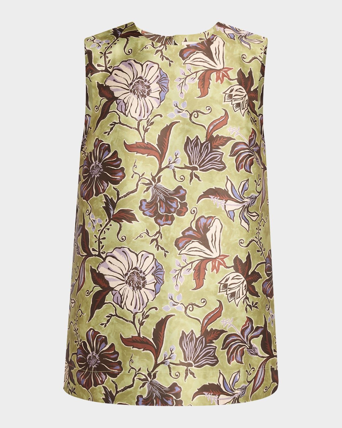 Citron Sleeveless Floral-Print Boxy Top