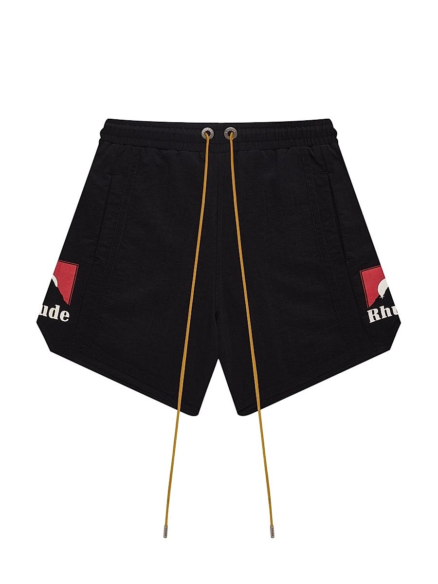 Men's Moonlight Logo Shorts - Black Red White - Size XL