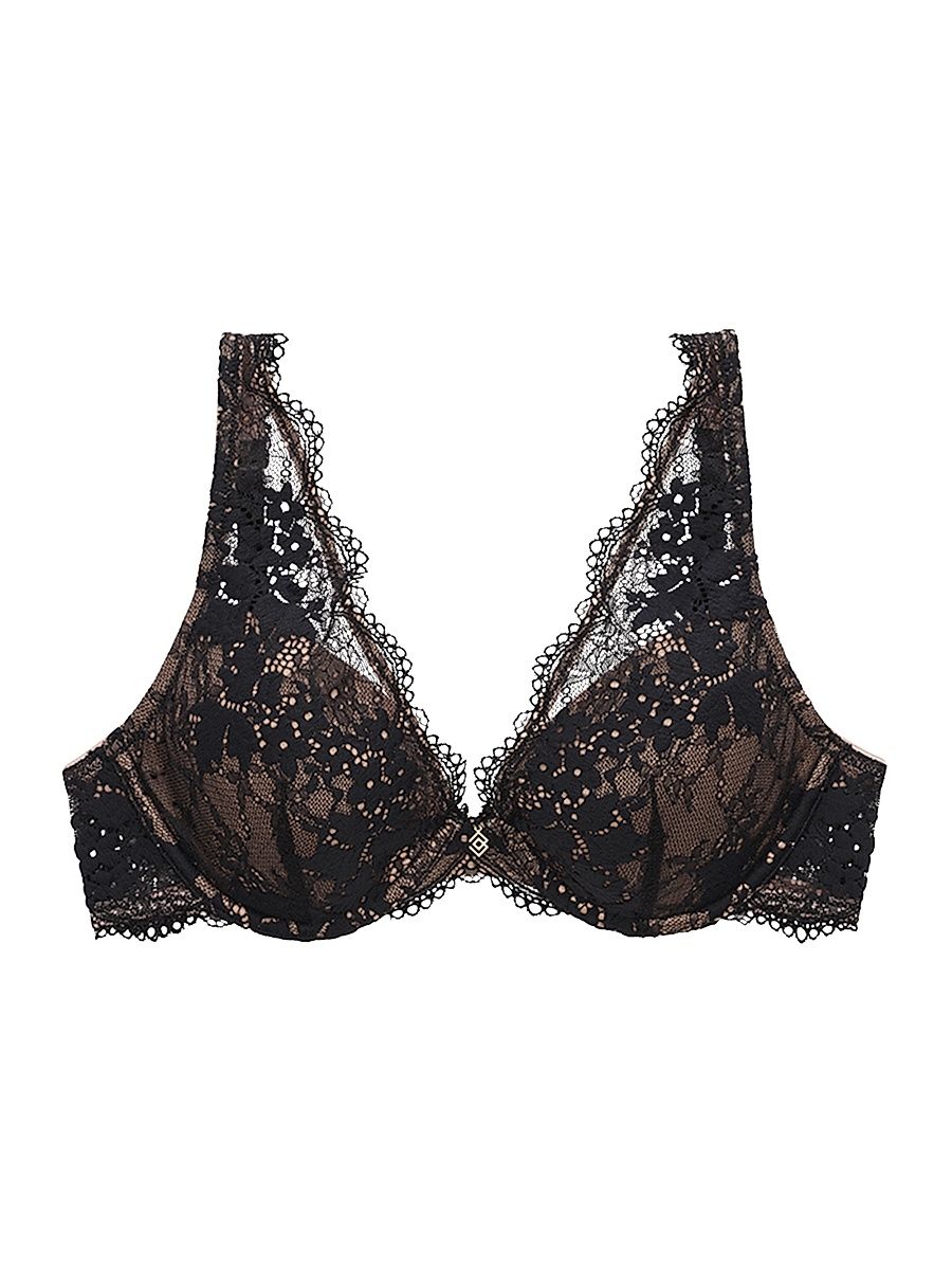 Women's All Day Lace Uplift Plunge Bra - Black - Size 44B