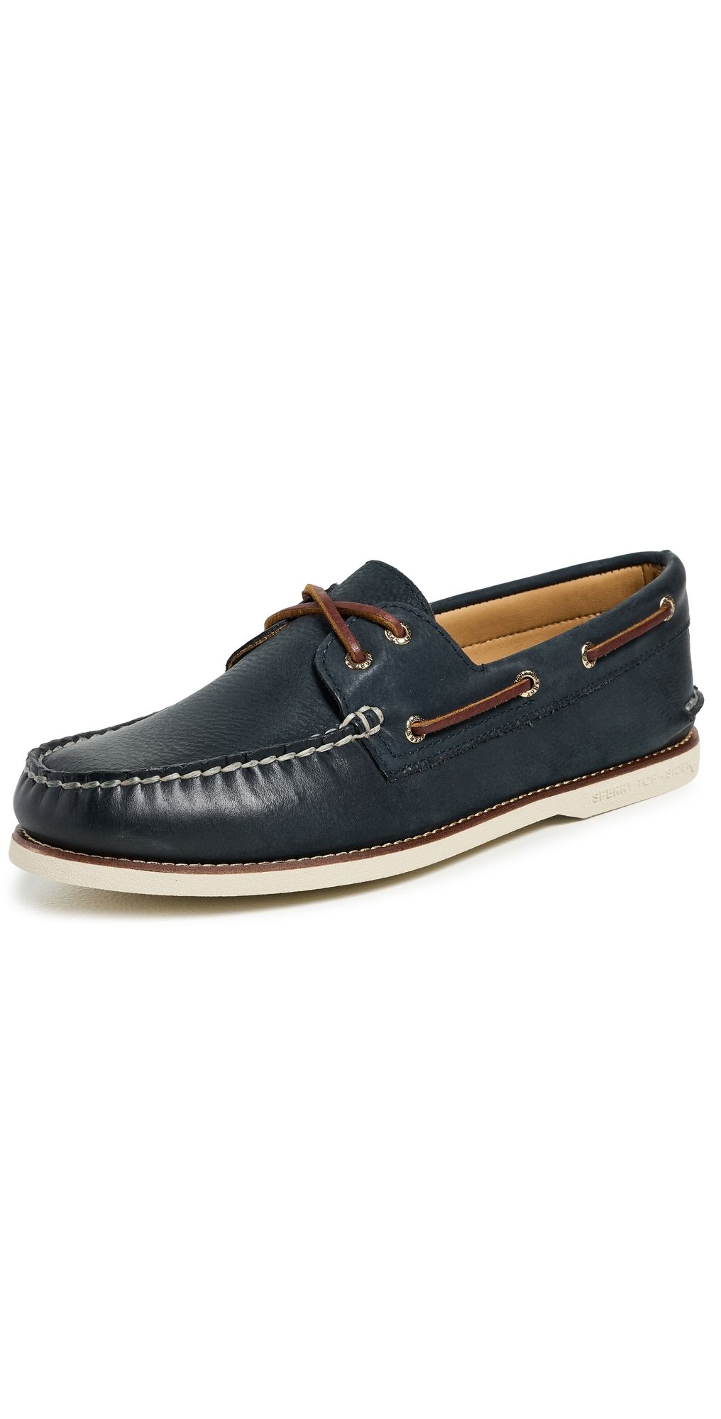 Sperry Gold Cup Authentic Original 2 Eye Nubuck Boat Shoes Navy 10