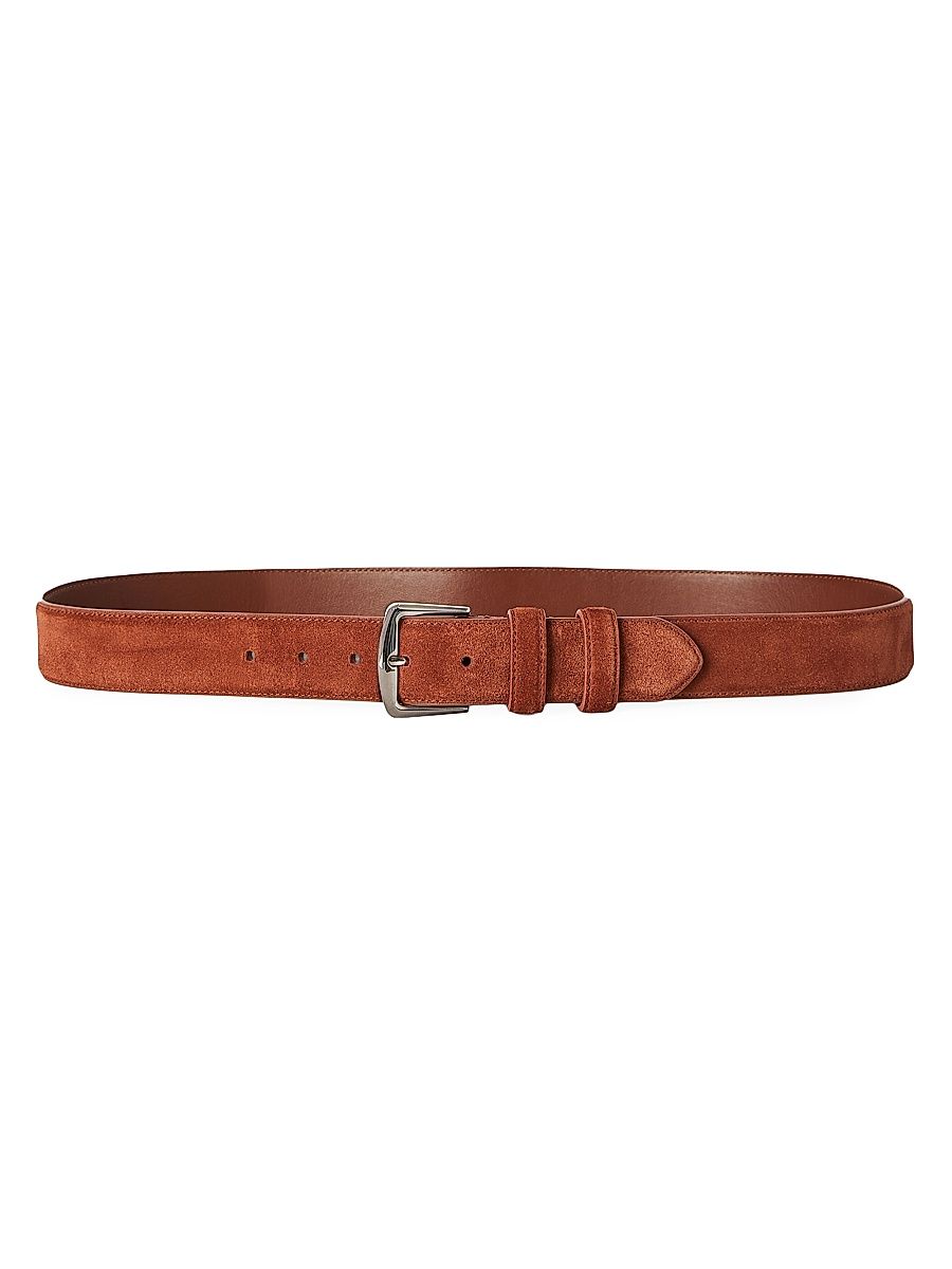 Men's Basic Suede Belt - Rust - Size 44