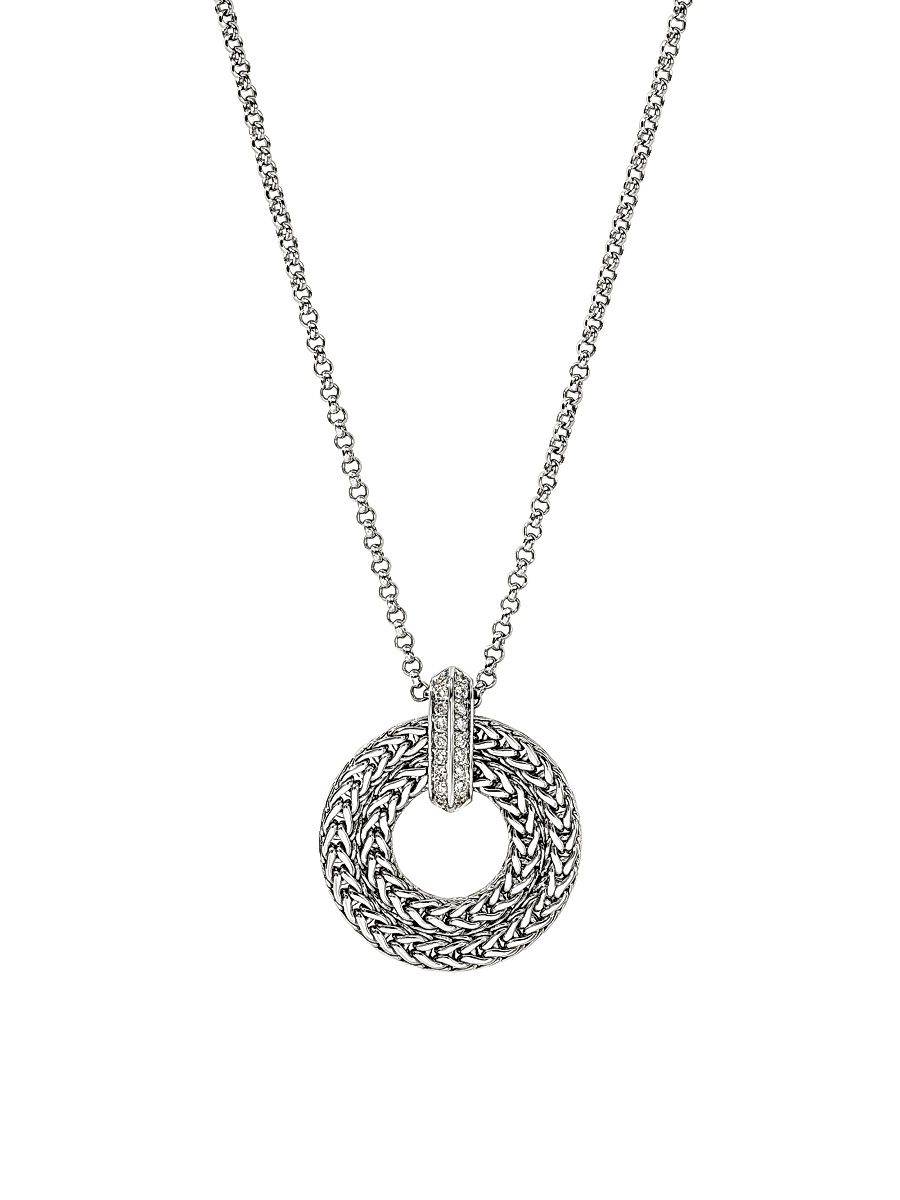 Women's Icon Sterling Silver & 0.21 TCW Diamond Pendant Necklace - Silver