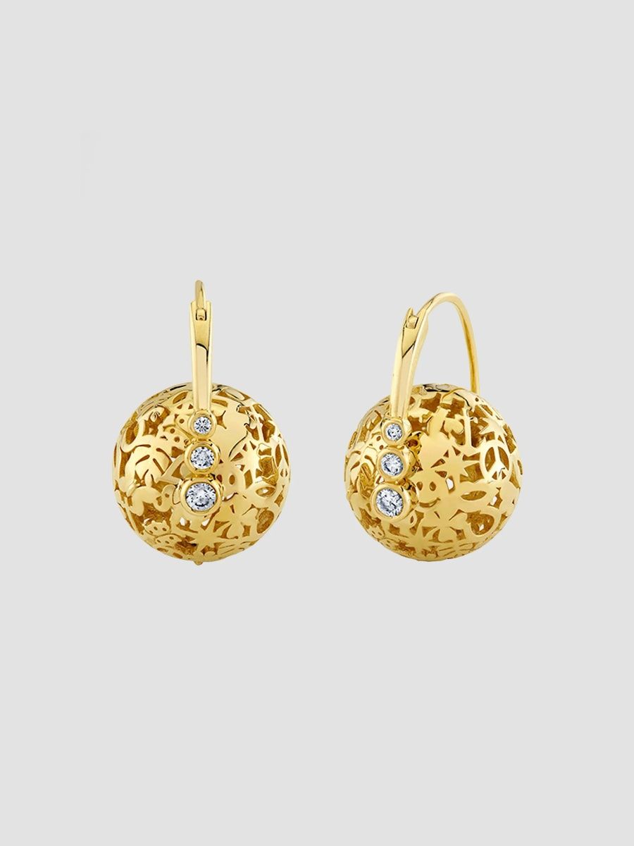 Sydney Evan Women's Icons 14K Yellow Gold & 0.21 TCW Diamond Beaded Drop Earrings - Gold
