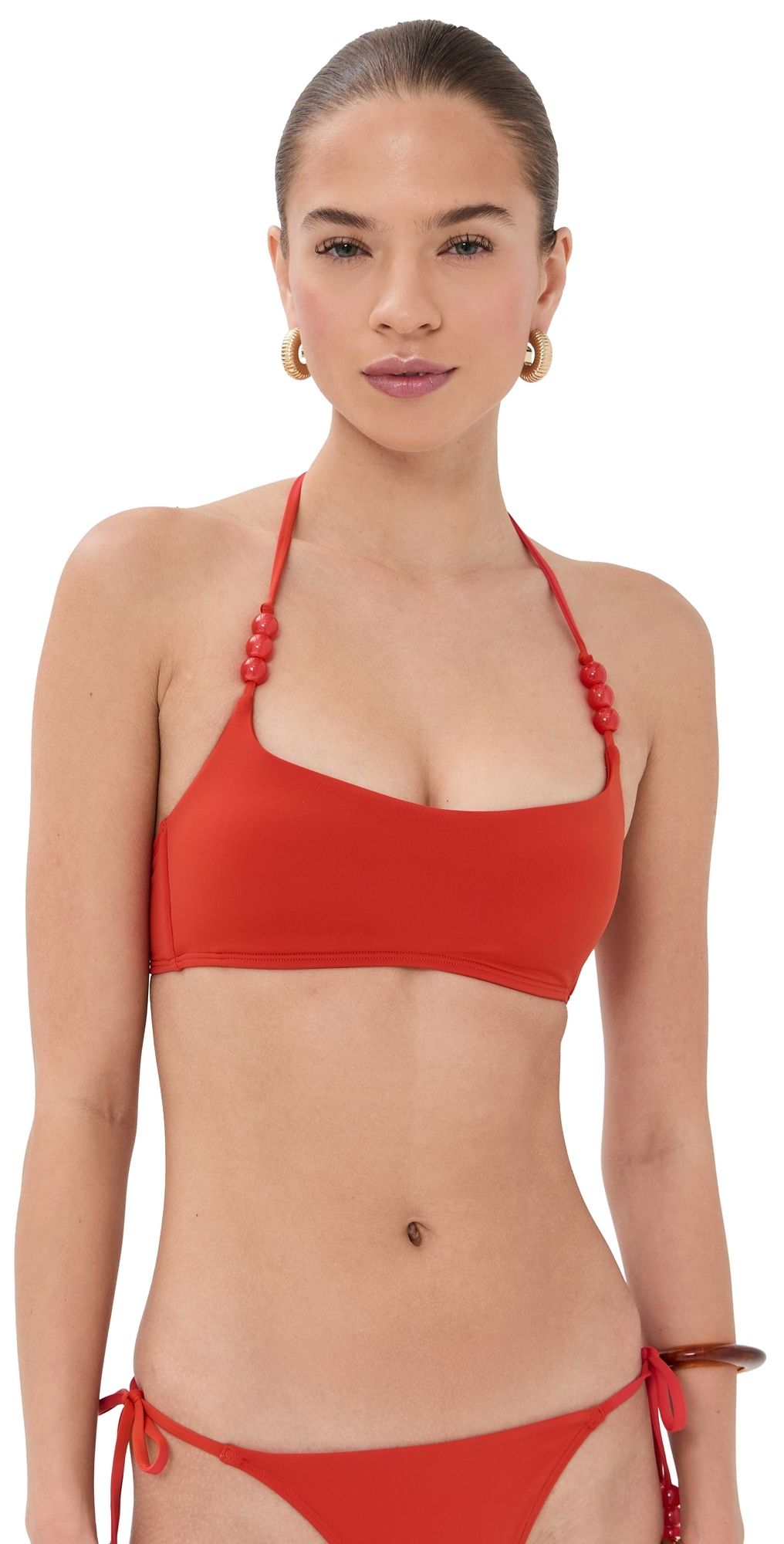 STAUD Laird Bikini Top Flame L