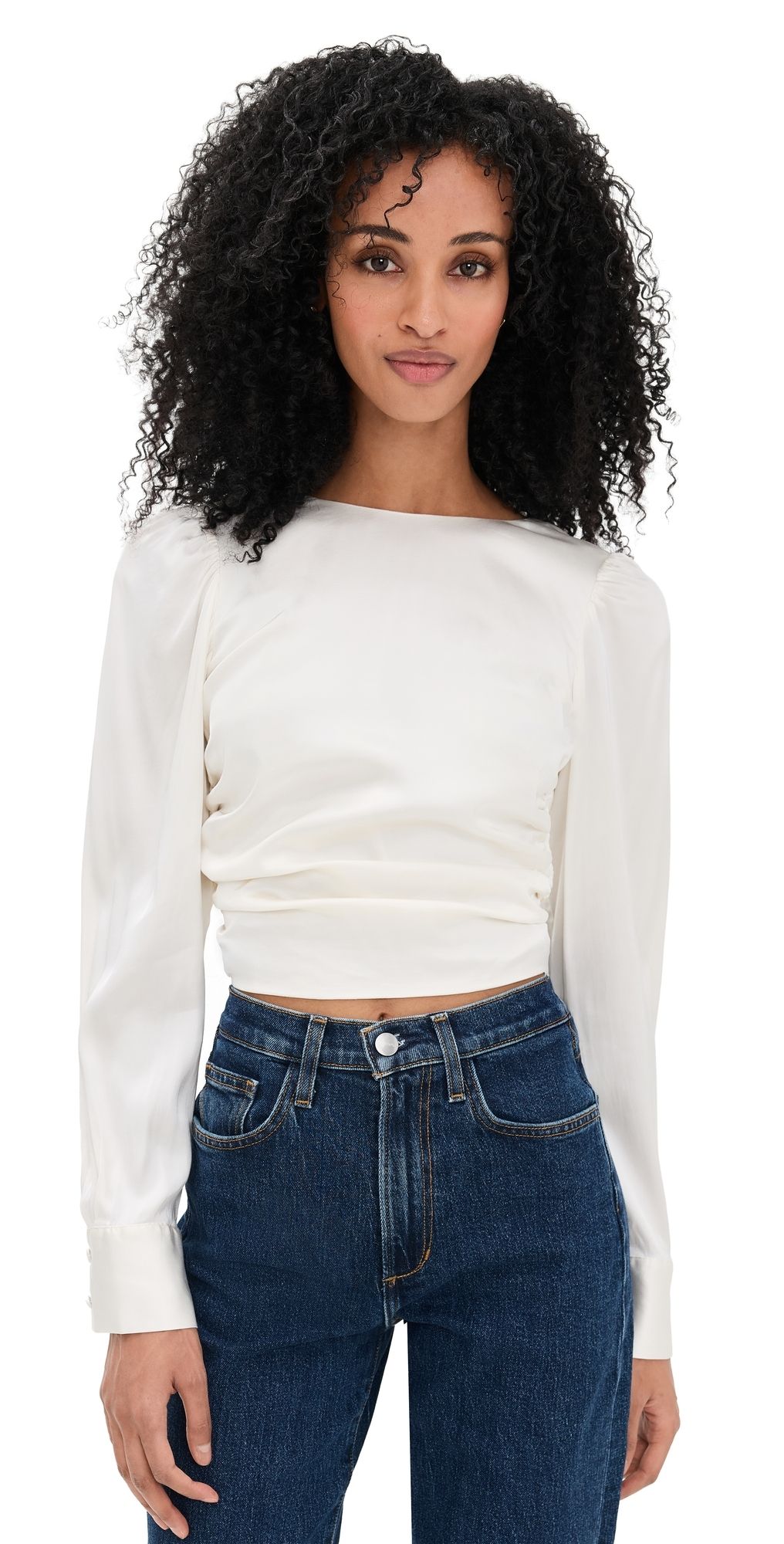 Joe's Jeans The Marie Tie Back Blouse Ecru L
