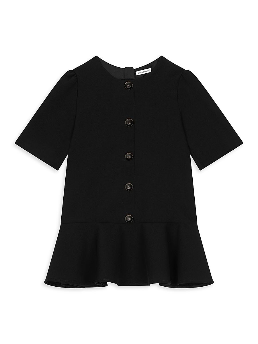 Little Girl's & Girl's Cady Button-Up Dress - Black - Size 10