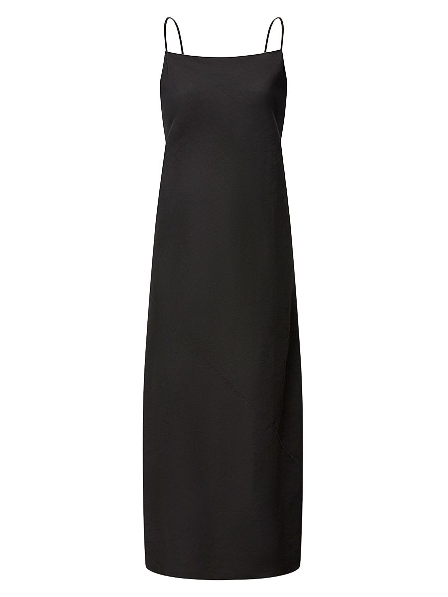 Women's Square Neck Slip Dress - Black - Size Large