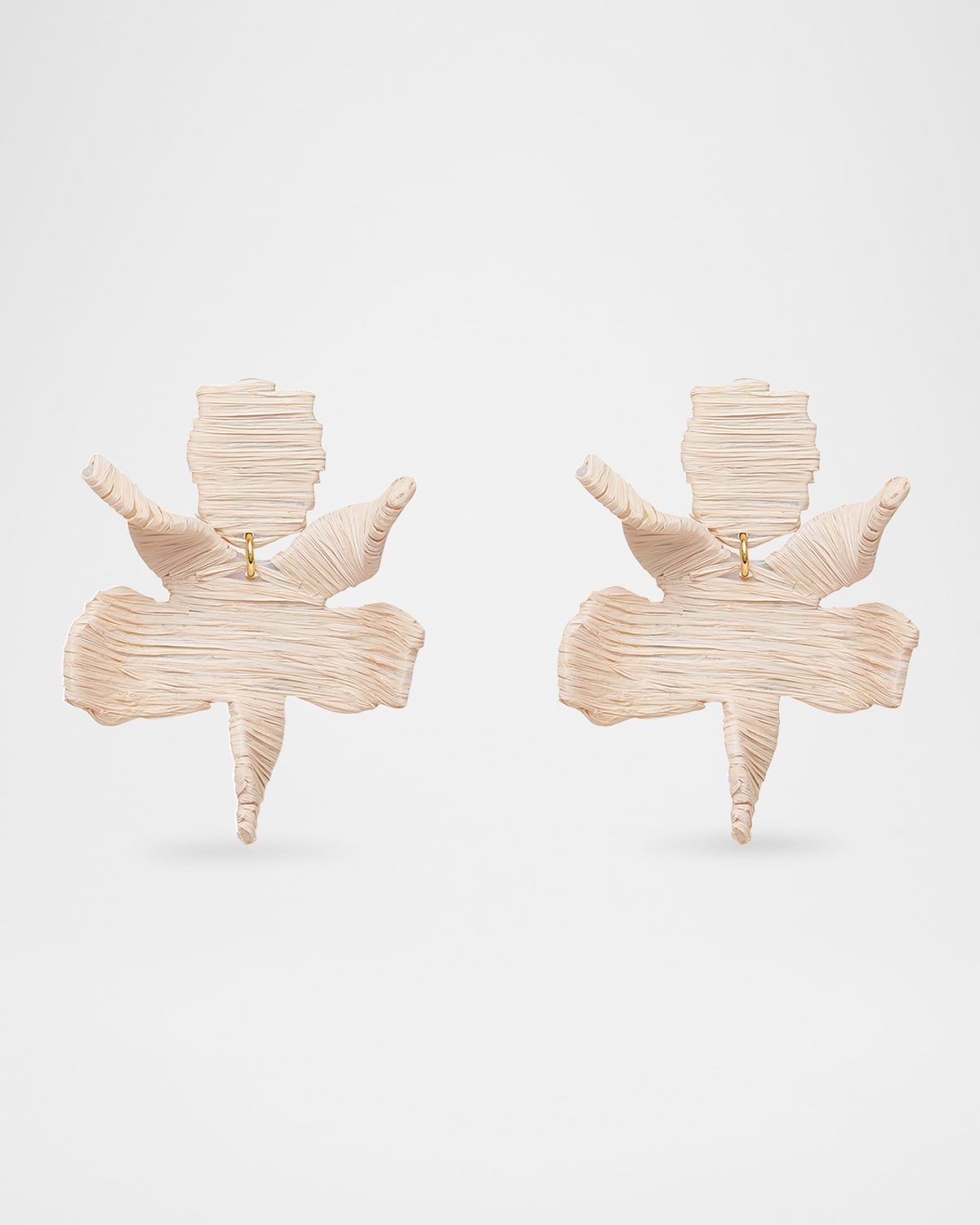 Raffia Paper Lily Earrings