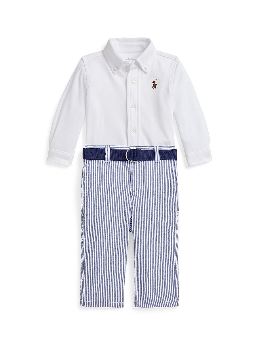 Baby Boy's Button-Down & Pants Set - White - Size 24 Months