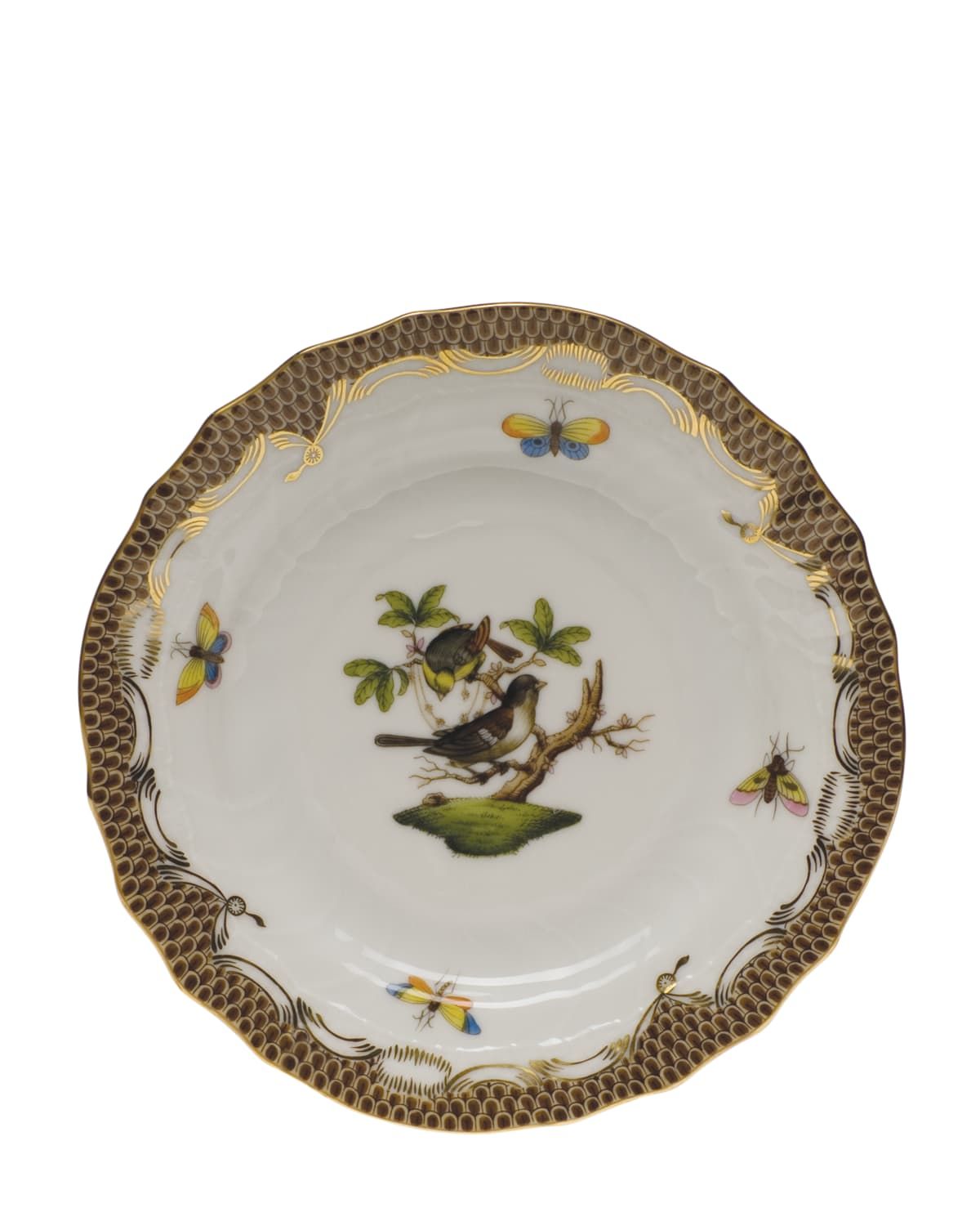 Rothchilds Bird Brown Bread & Butter Plate