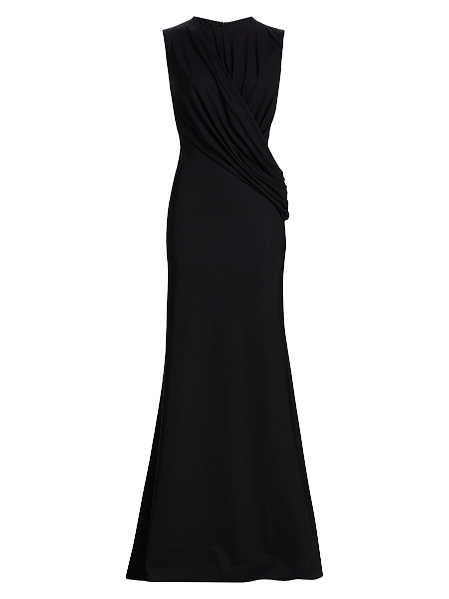 Women's Frozy Ruched-Bodice Gown - Black - Size 8