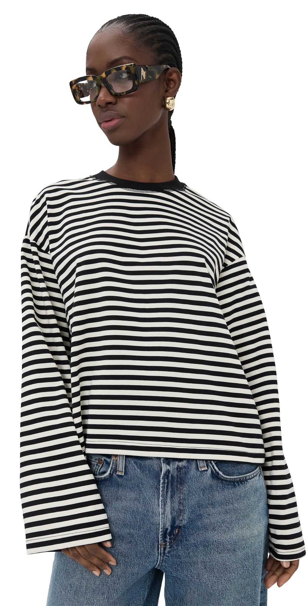 Lioness Bloom Long Sleeve Tee Onyx Stripe S