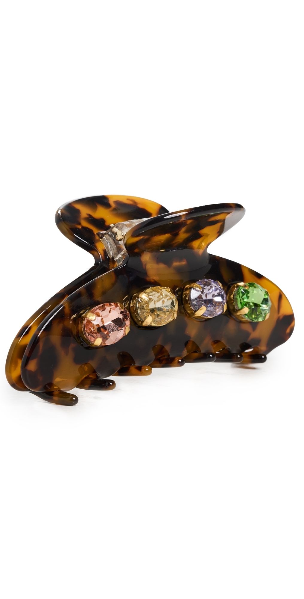Lele Sadoughi Large Crystal Claw Clip Tortoise One Size