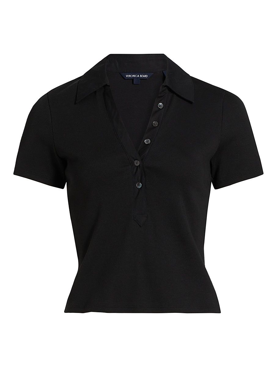 Women's Kearney Cotton Polo T-Shirt - Black - Size XS