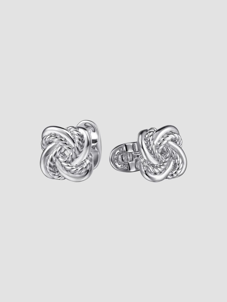 Gabriel & Co Men's Hampton Sterling Silver Love Knot Cufflinks - Silver
