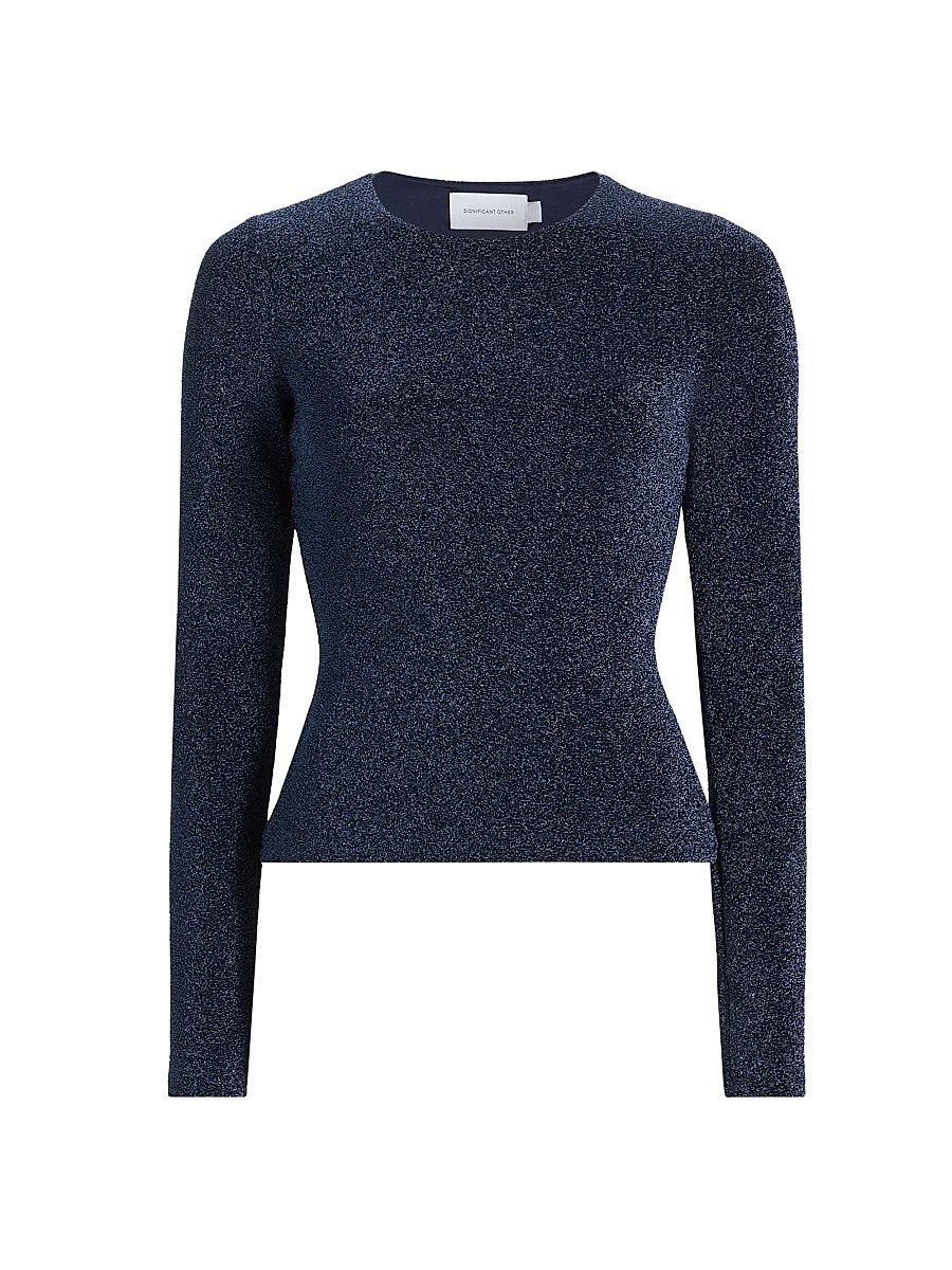 Women's Gia Metallic Top - Sapphire - Size 12