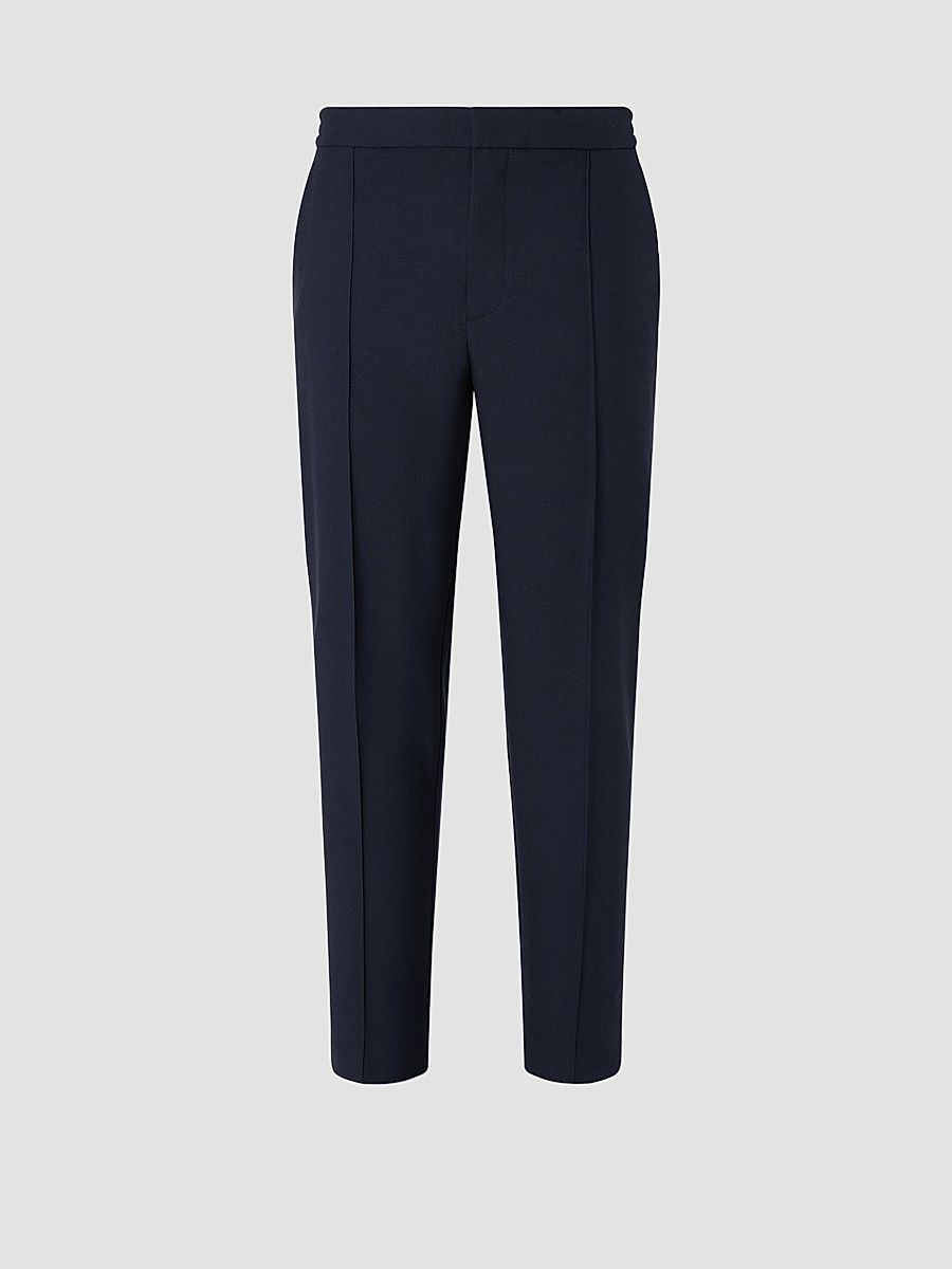 Men's Wool Pants - Navy Blue - Size 42