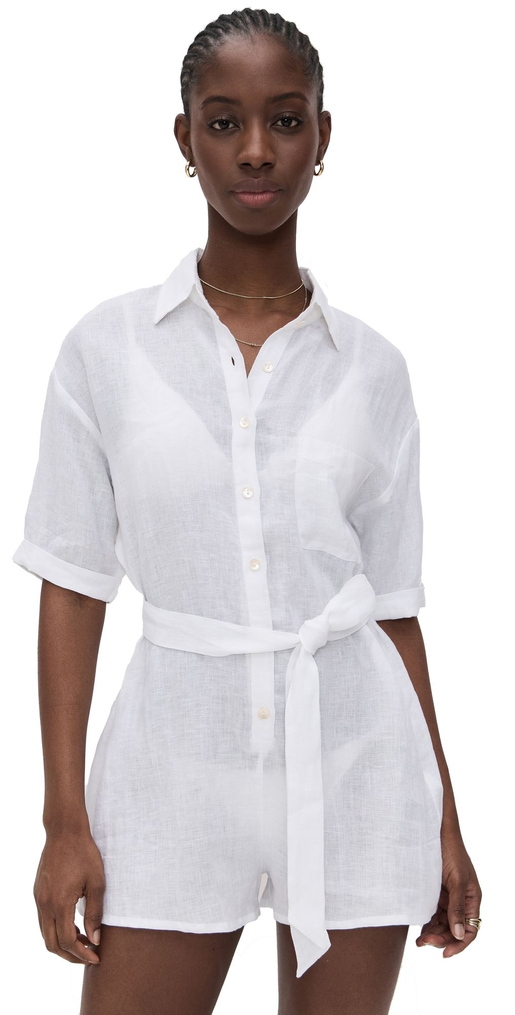 Vitamin A Playa Romper White L