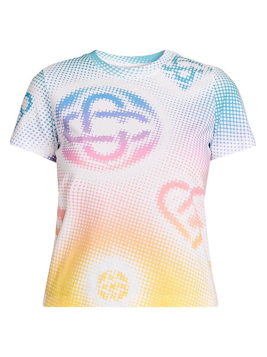 Women's Halftone Logo Fitted T-Shirt - Halftone Logo - Size XL