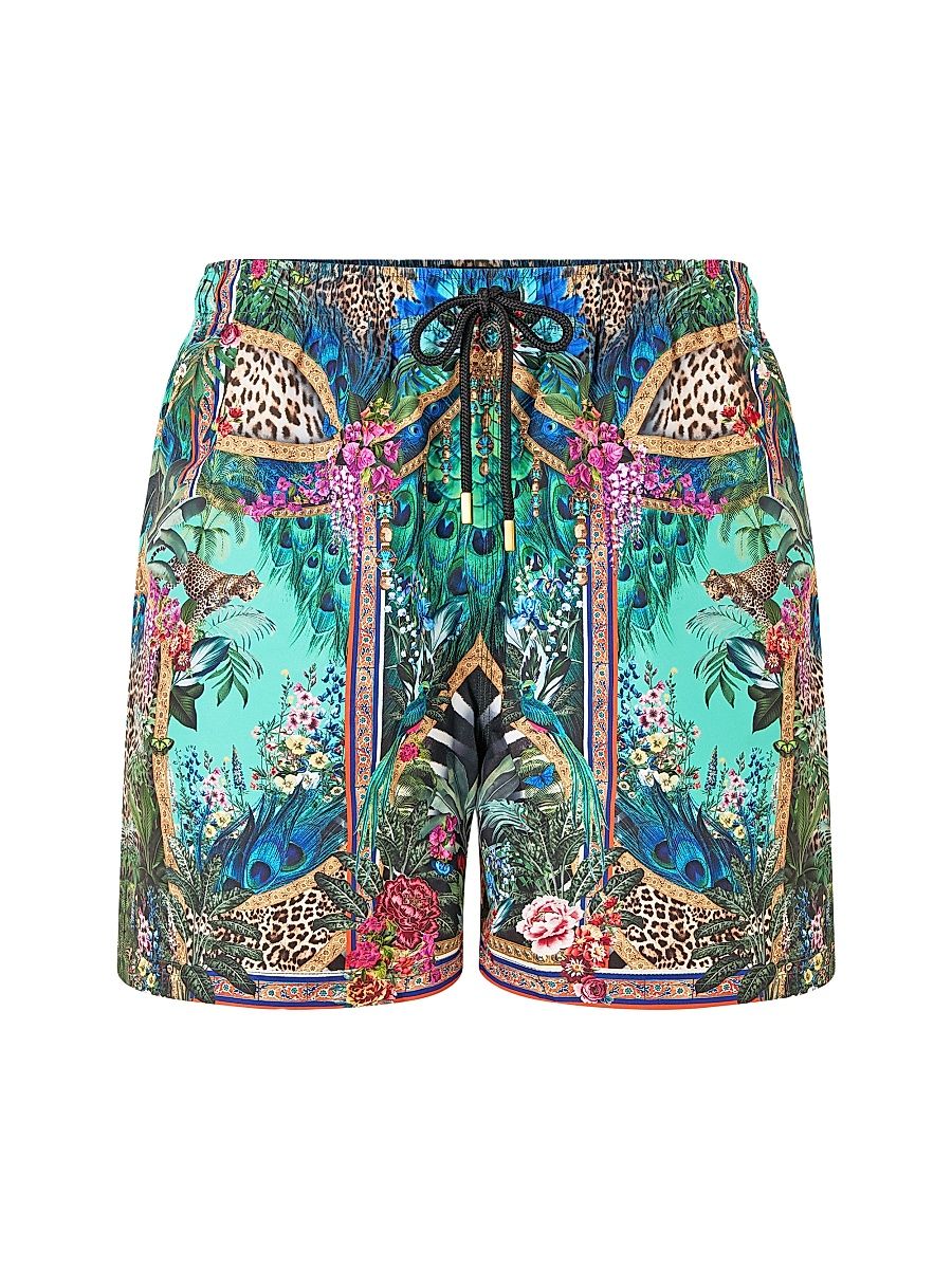 Men's Printed Mid-Length Boardshorts - Animal Alchemy - Size Large