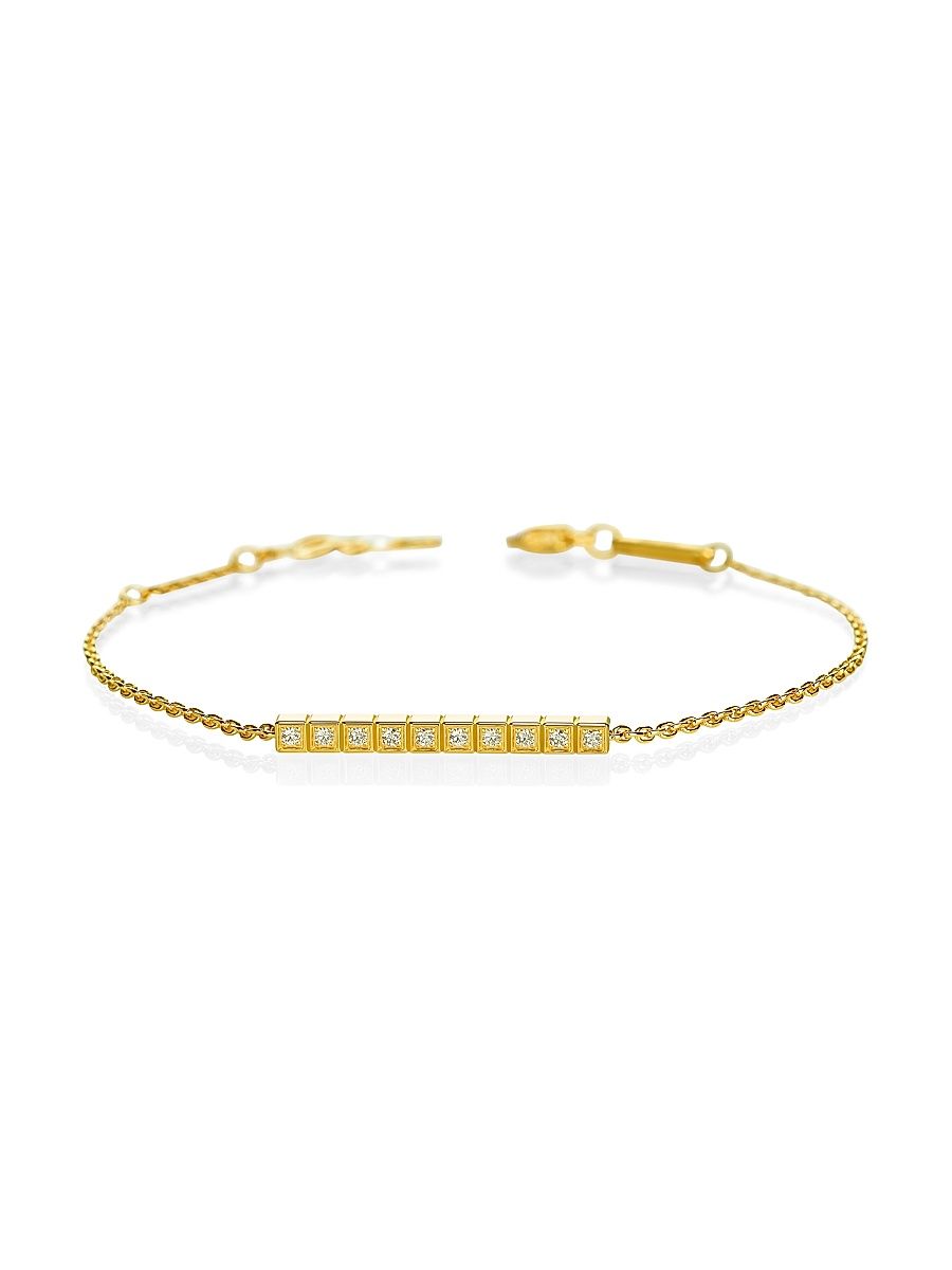 Women's Ice Cube Diamond & 18K Yellow Gold Bracelet - Yellow Gold