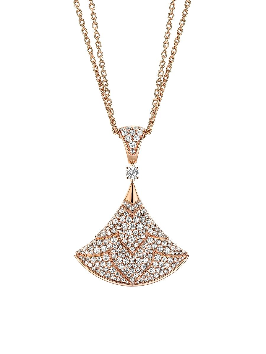 Women's Divas' Dream 18K Rose Gold & 2.90 TCW Diamond Pendant Necklace - Pink Gold