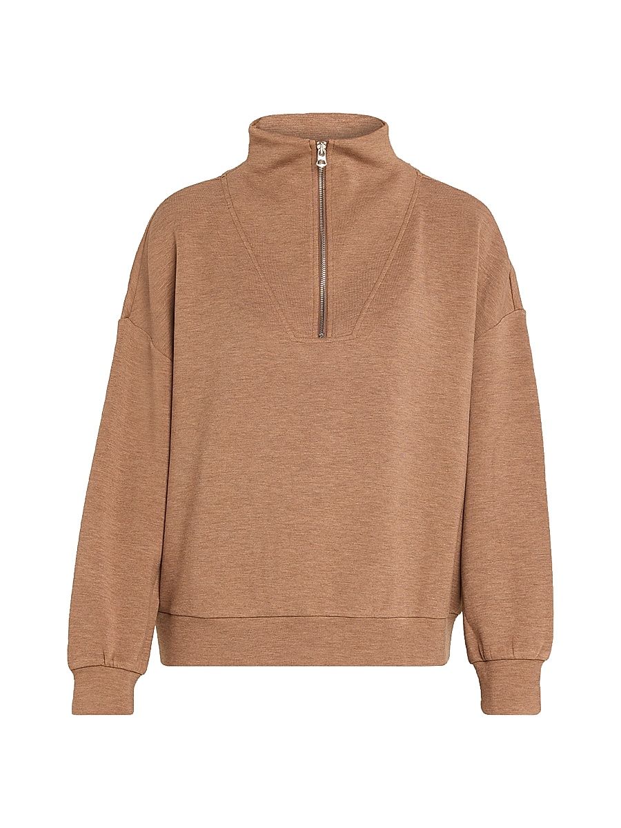 Women's Hawley Half-Zip Sweatshirt - Golden Brown - Size XS
