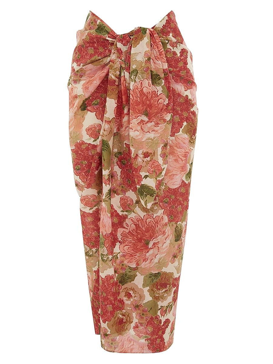 Women's Tapestry Floral Cotton Sarong - Dahlia