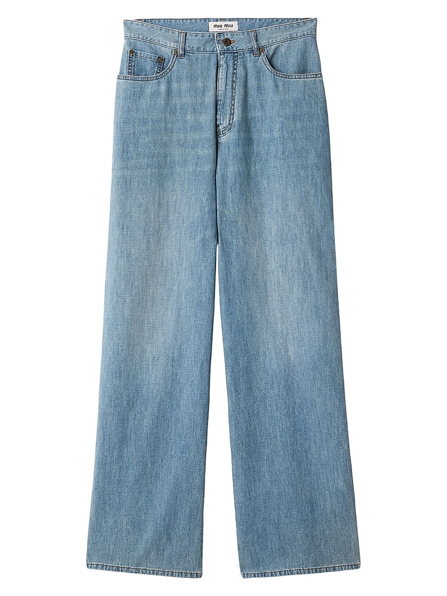 Women's Chambray Pants - Blue - Size 28