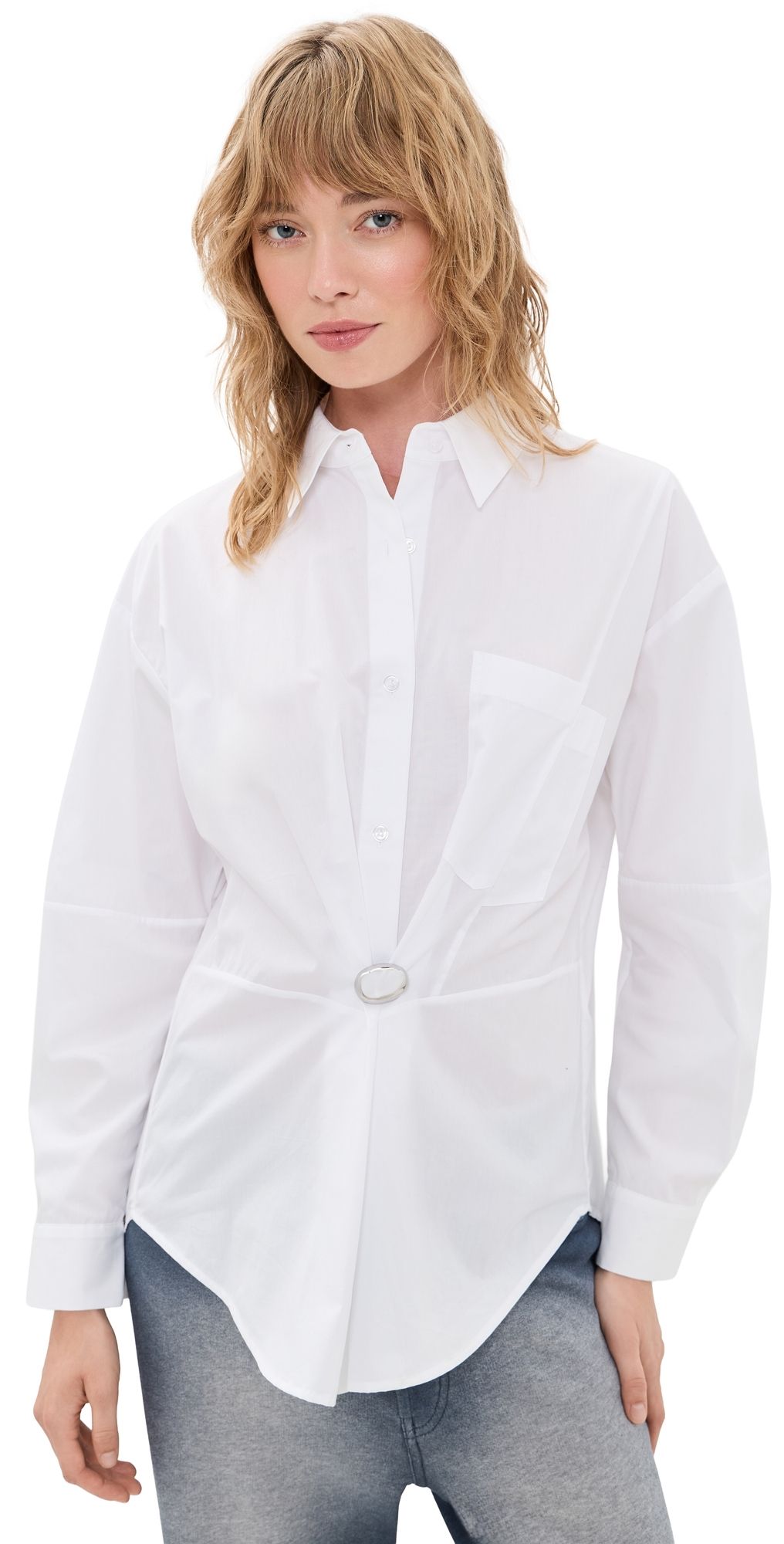 ESSENTIEL ANTWERP Kreative Oversized Shirt White S