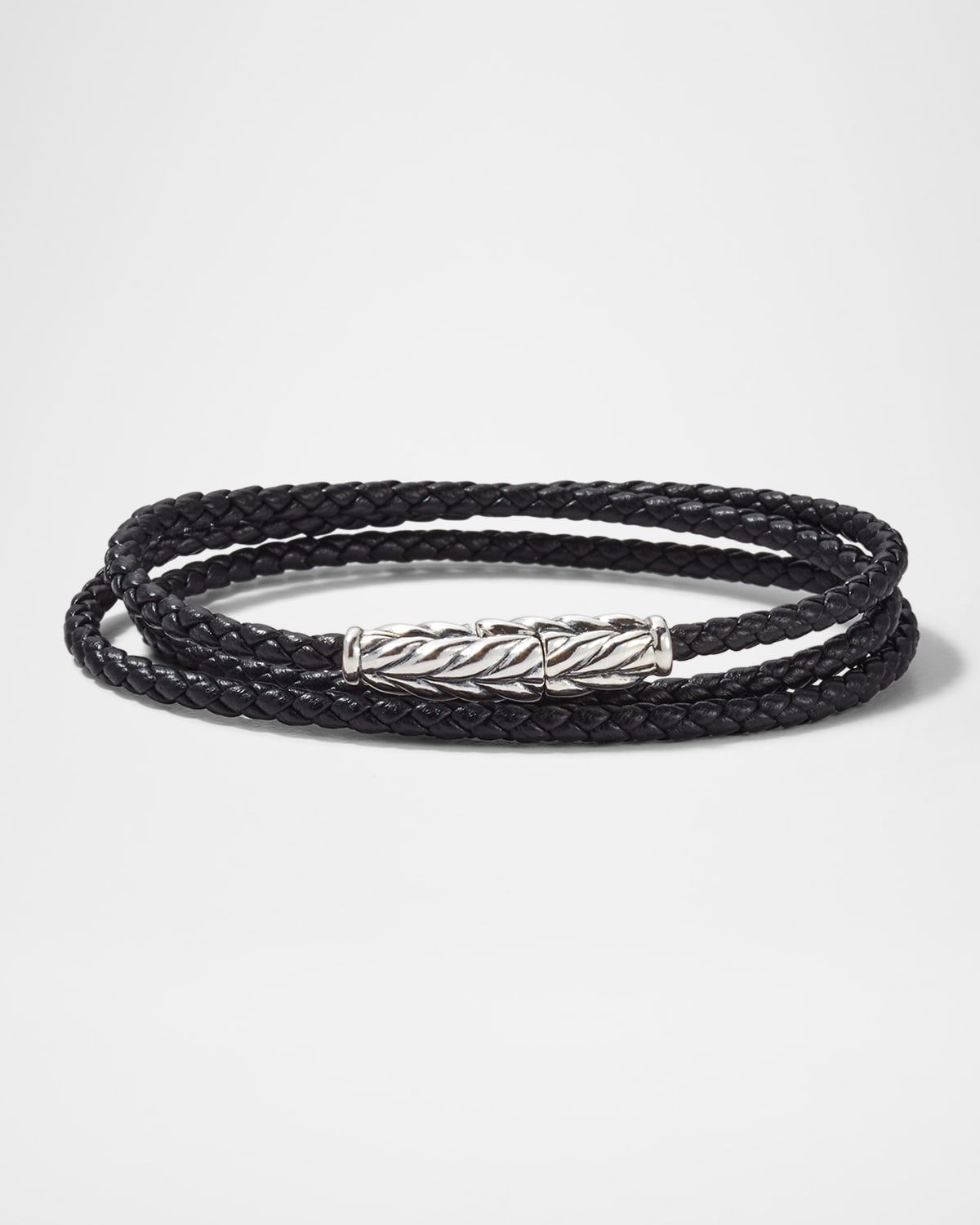 Men & apos;s Leather Triple Wrap Bracelet