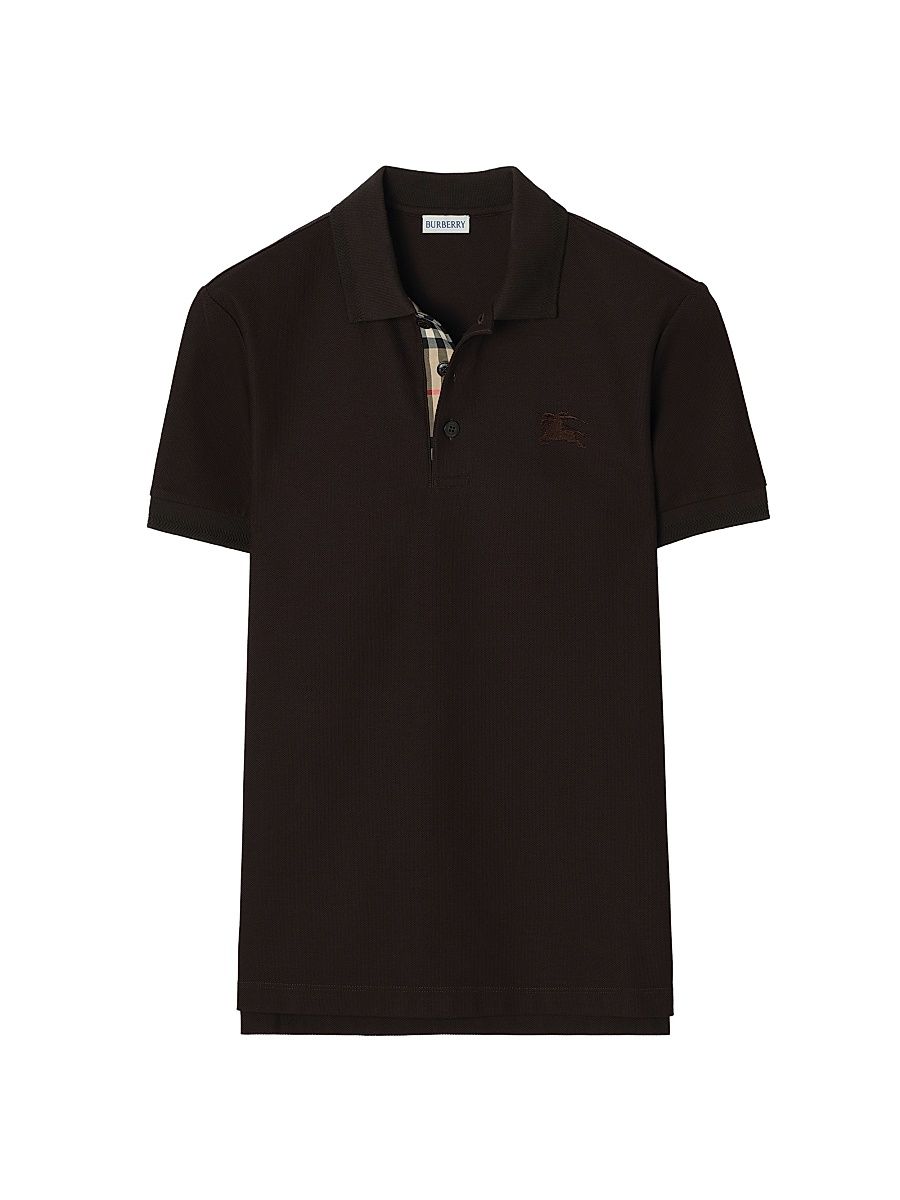 Men's Eddie Cotton Piqué Slim-Fit Polo Shirt - Clove Brown - Size XXXL