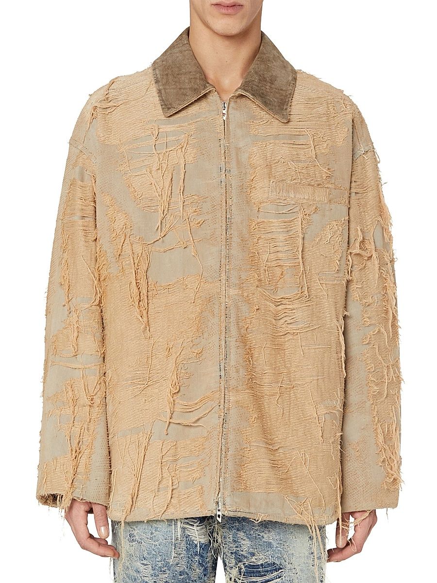 Men's Barn Distressed Canvas Jacket - Brown - Size XL