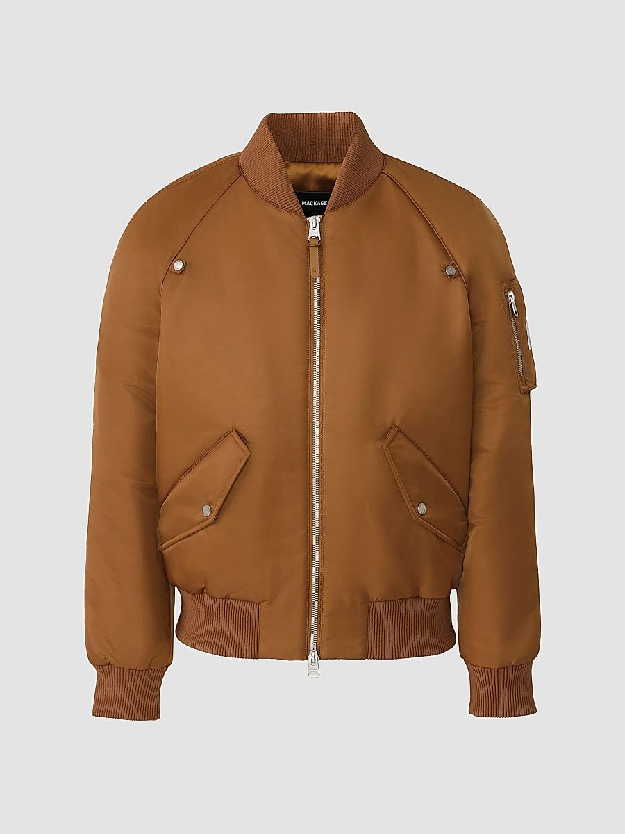 Mackage Men's Carmelo Bomber Jacket - Earth Brown - Size 40