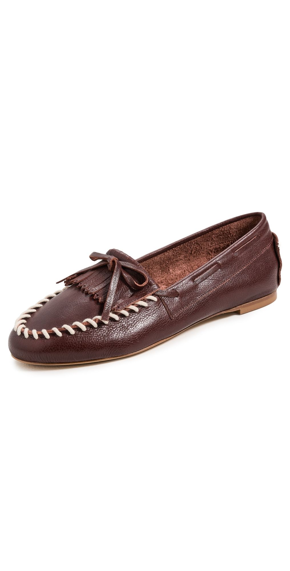 Jamie Haller The Camp Loafers In Unlined Buffalo Bright Burgundy 41