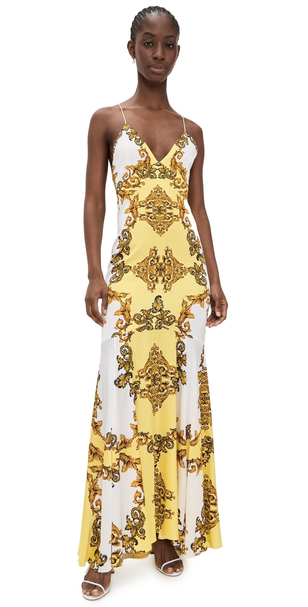 ALICE + OLIVIA Milta Mermaid Slip Dress Golden Coast 12