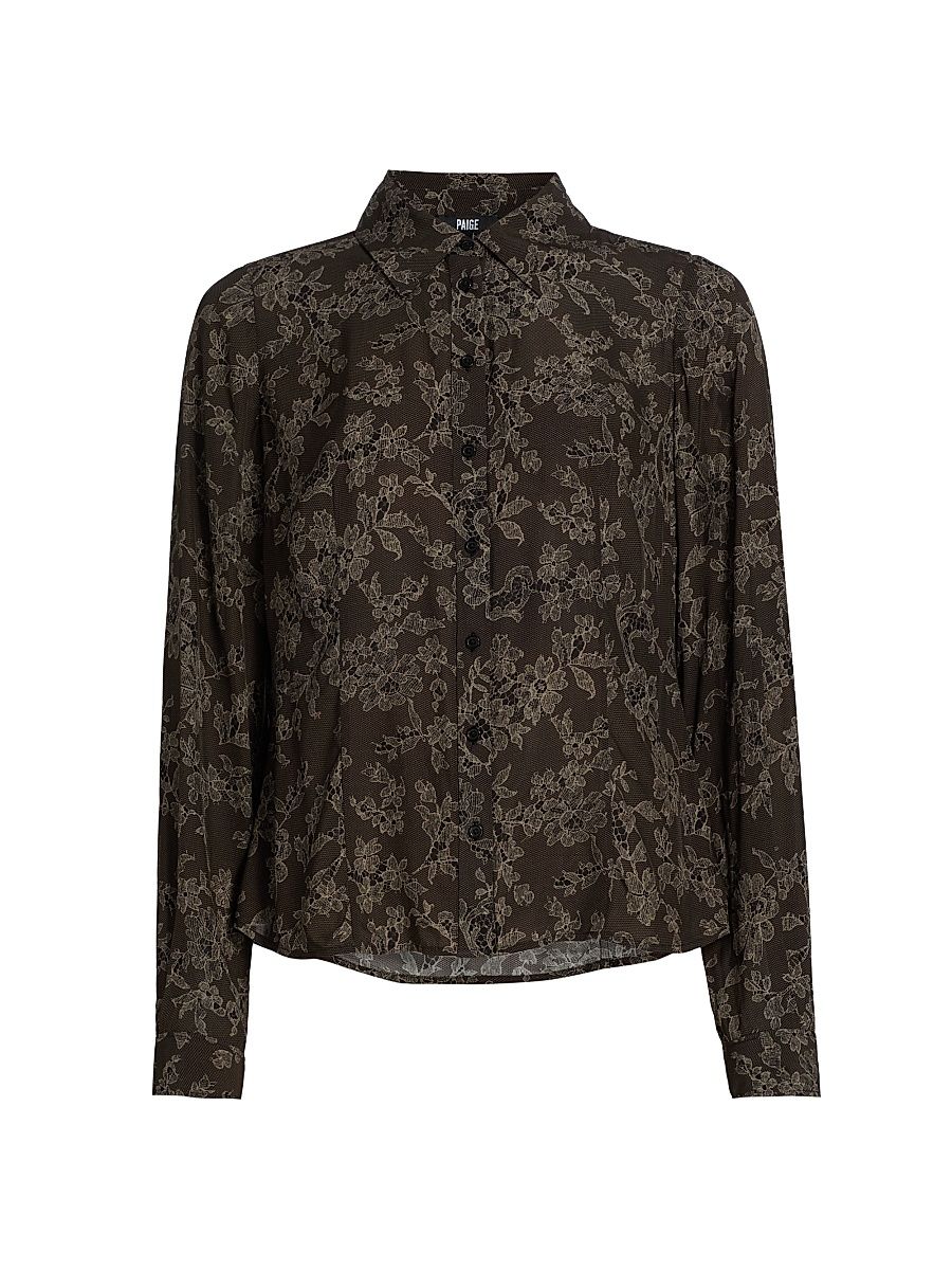 Women's Desano Floral Shirt - Black Multi - Size 12