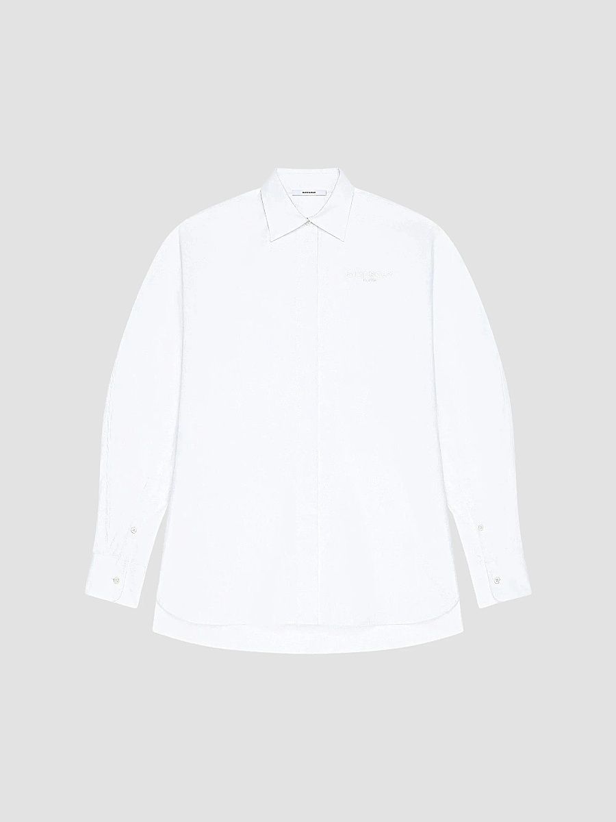 Givenchy Women's Shirt in Poplin with Embroidery - White - Size 8