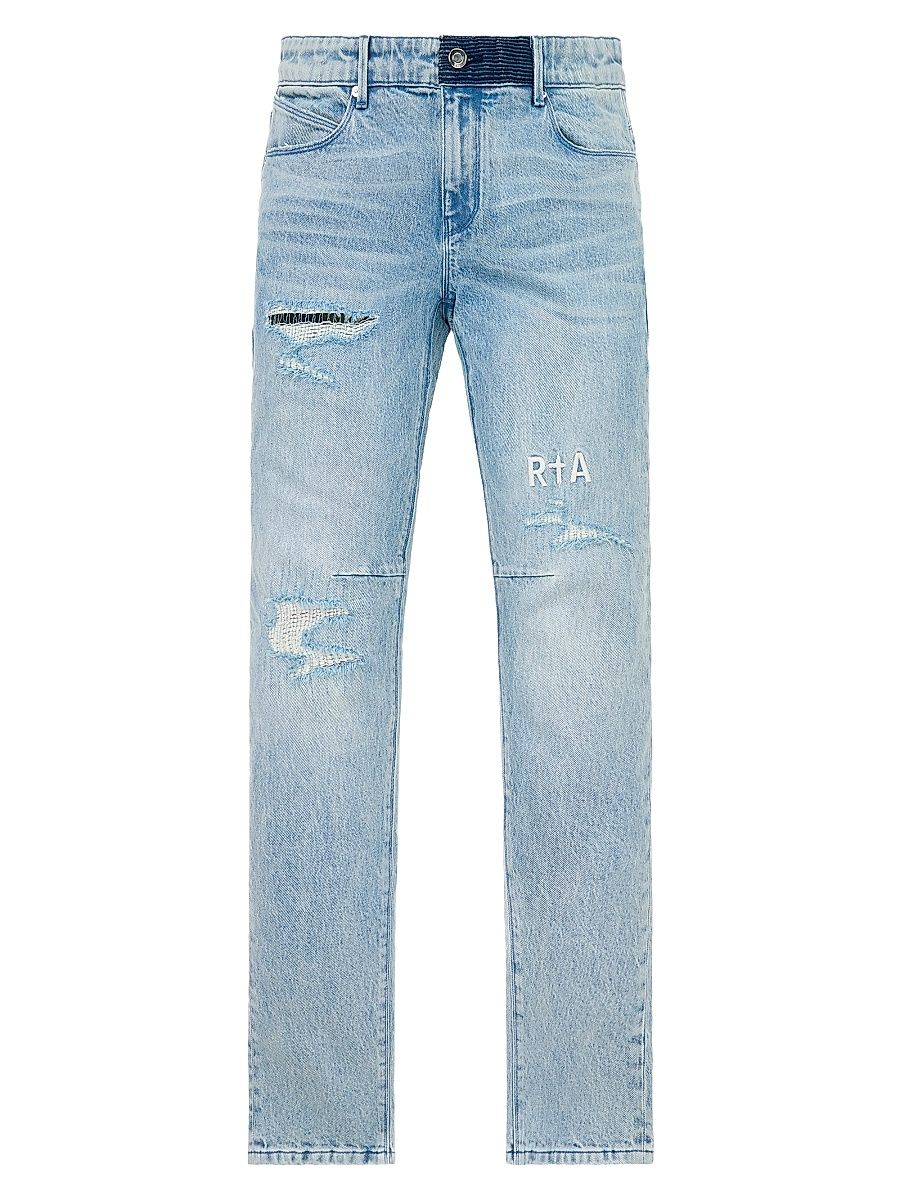 Men's Chaparral Clayton Cotton-Blend Skinny Jeans - Frayed Indigo - Size 40