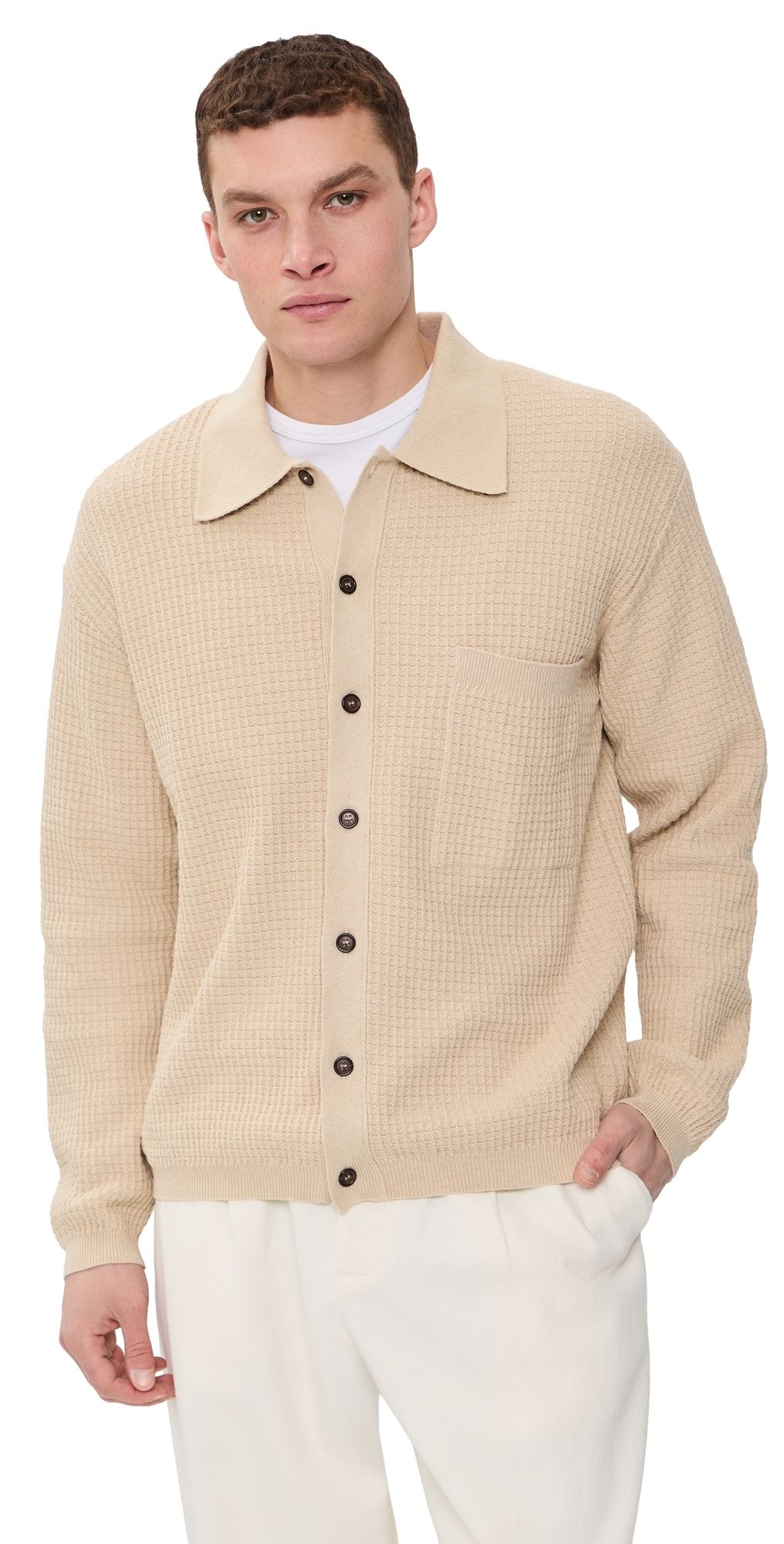 Universal Works Cotton Knit Jacket Sand L