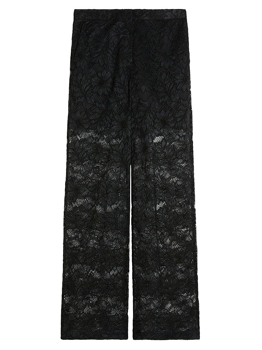 Women's Lace Trousers - Black - Size XL