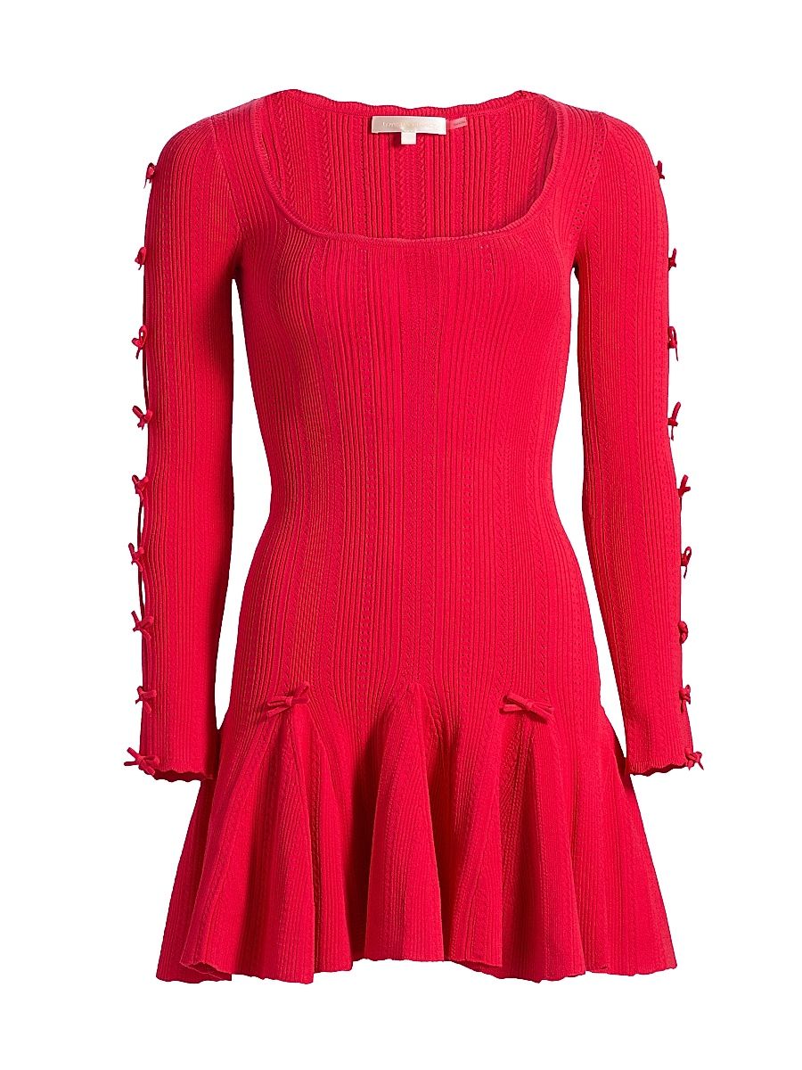 Women's Seychelle Rib-Knit Sheath Minidress - Candy Apple - Size Large