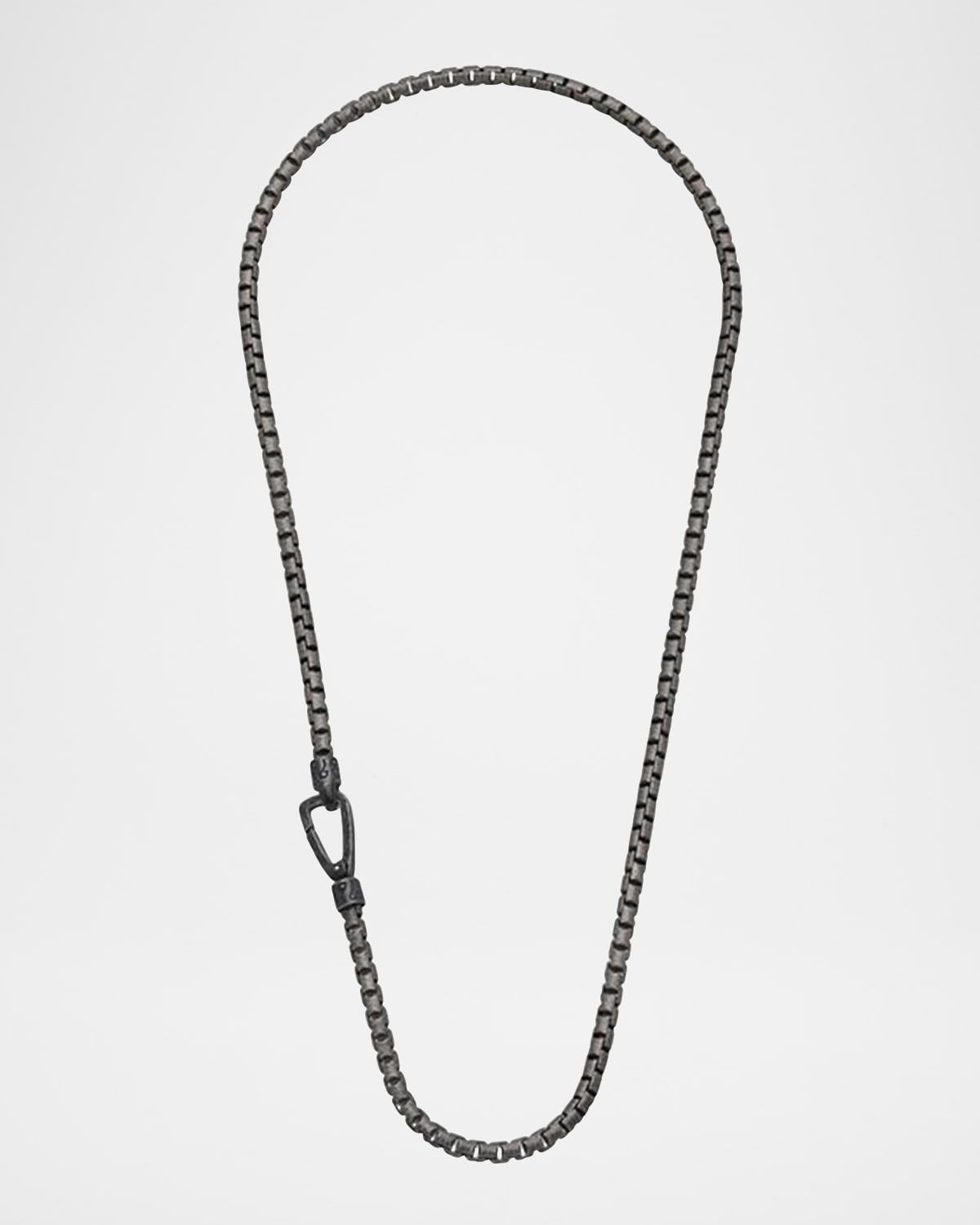 Men & apos;s Carved Tubolar Oxidized Necklace in Silver, 52cm