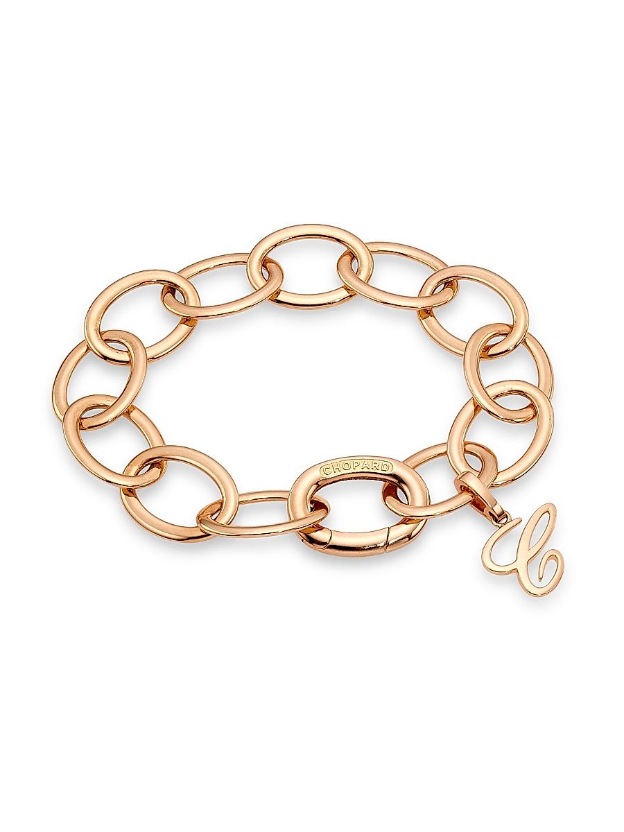 Women's Les Chaines 18K Rose Gold Oval-Link Chain Bracelet - Rose Gold